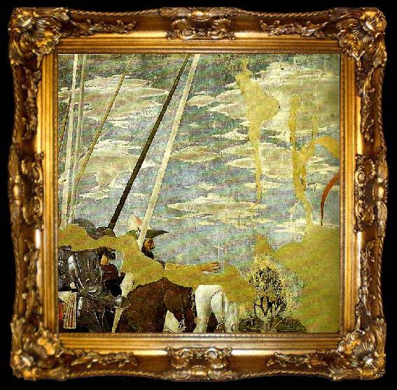 framed  Piero della Francesca the legend of the true cross, detail, ta009-2